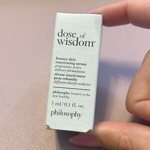 5 for $20😍Philosophy Dose of Wisdom Bouncy Skin Reactivating Serum Deluxe Sample